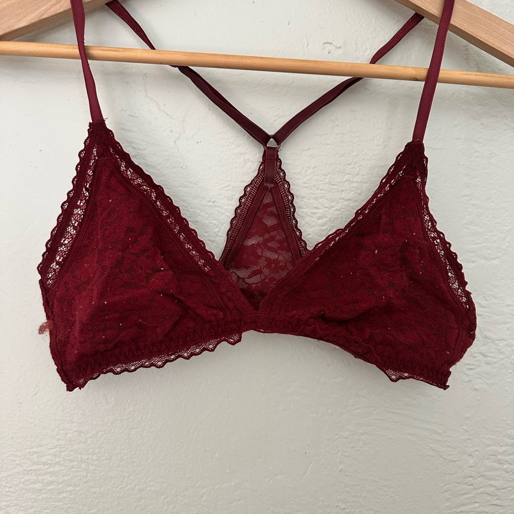 GAP Red Lace Triangle Bra Intimates
